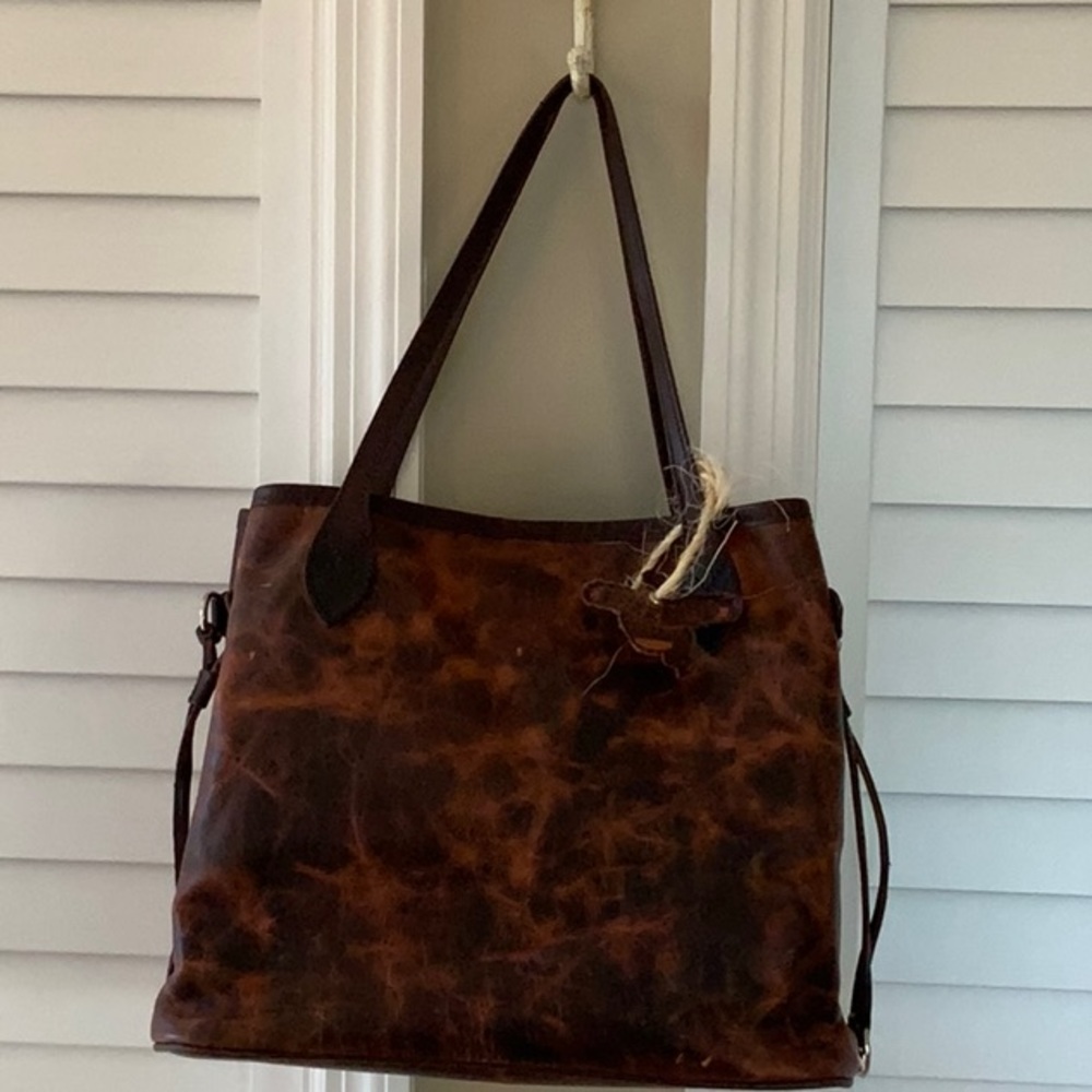 FREEBIRD BY STEVEN THE MARA TOTE BAG IN COGNAC